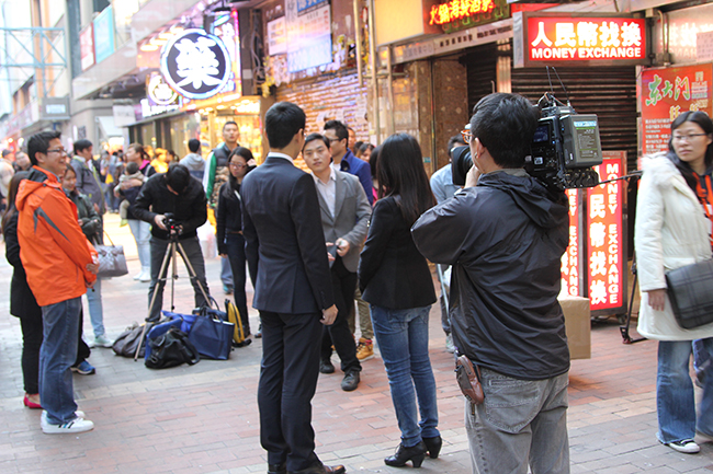 TVB全程記錄協會拍摄中港話題的短片