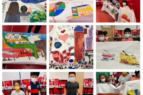 香港少年參與繪萬米長圖