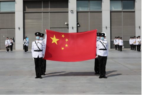 帥氣！香港入境處開放日展示中式步操